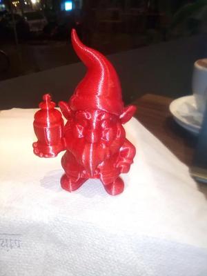 funny dwarf with lantern   