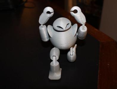 Baburu, The bubble bot - Robot action figure (1 piece print)