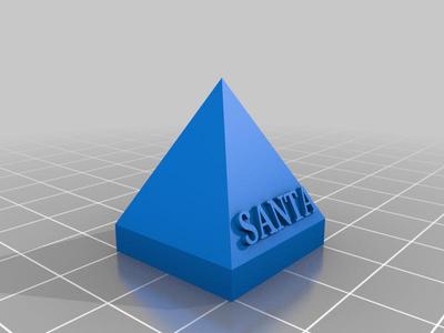Dual Color Square/Low Poly Santa Hat 