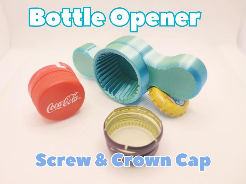 Bottle Opener - Screw Cap & Crown Cap