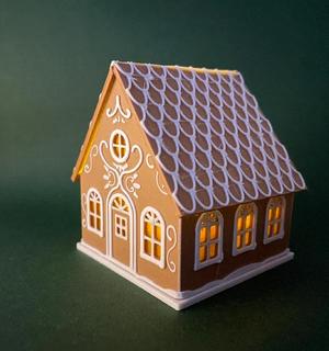 Foldable Christmas gingerbread house   