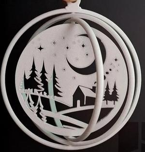 Winterland Christmas Rotating Ornament   