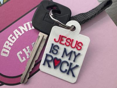 Jesus is My Rock– Keychain Gift-Evangelism Handout