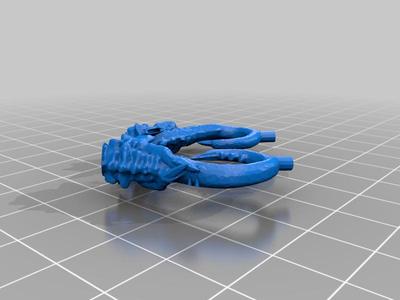 Thrope tail, split to print without supports