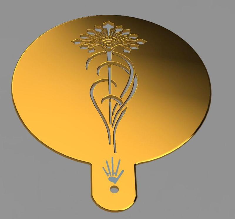 Bread / Cake Stencil - Art Nouveau 5