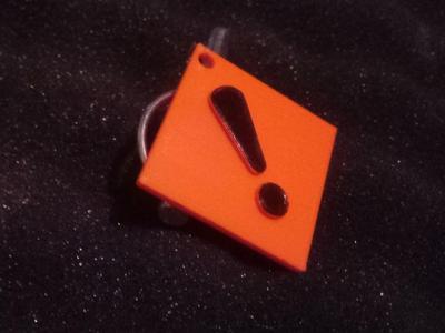 Hazard Sign Keychain