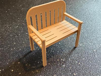 MINIATURE PARK BENCH for train or models