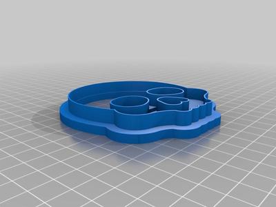 Skull clay or cookie cutter - halloween