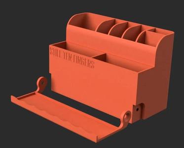 Brush stand with tray   