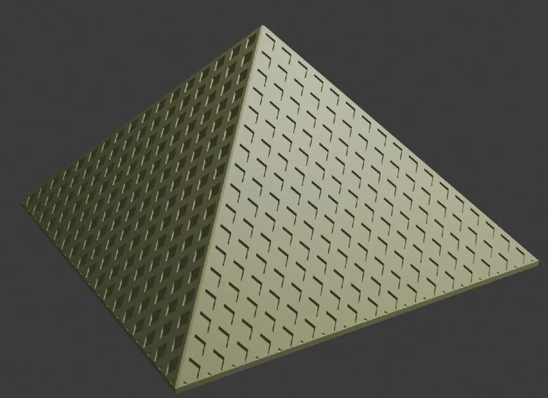 Modelo 3D de la Pirámide del Louvre   