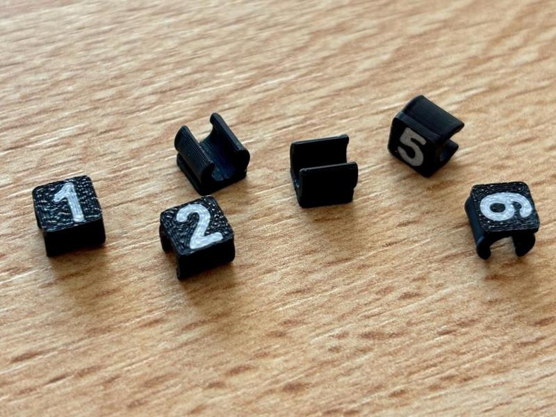 Numbered labels for 3mm cables (UniFi ethernet...)