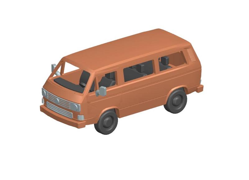 VW T3 Vanagon Van (1:160 N Scale)