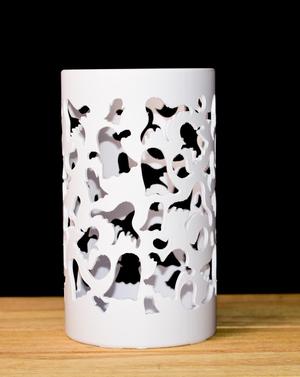 Ghost Scene Candle Holder