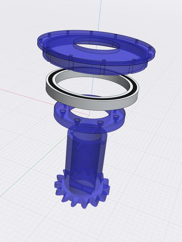 InMoov-Stomach Ball Bearing Swivel Adapter Kit