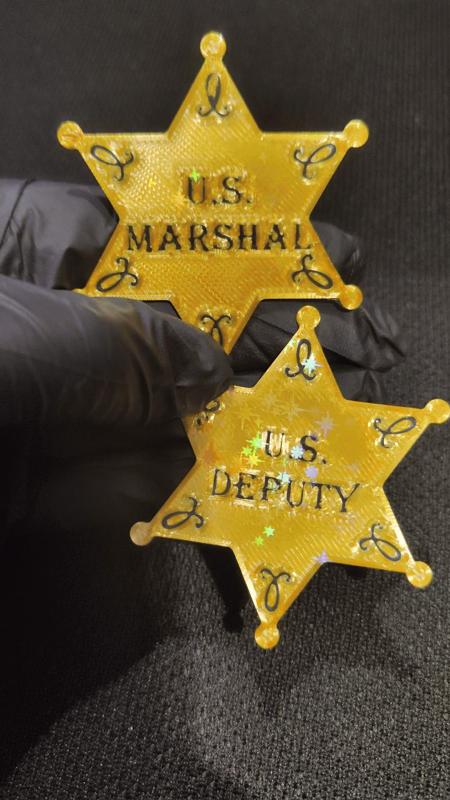 Toy Old West Police Badges: Sheriff,Deputy,Marshal