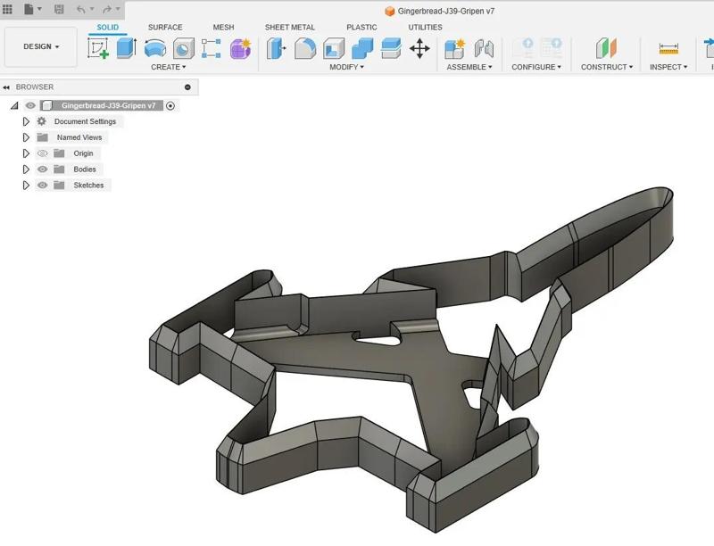 JAS39 Gripen Gingerbread cookie cutter   