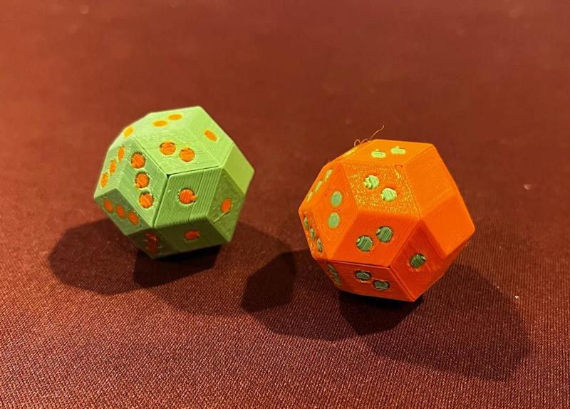 Rhombic Tricontahedron (industrious 15 sided dice)   