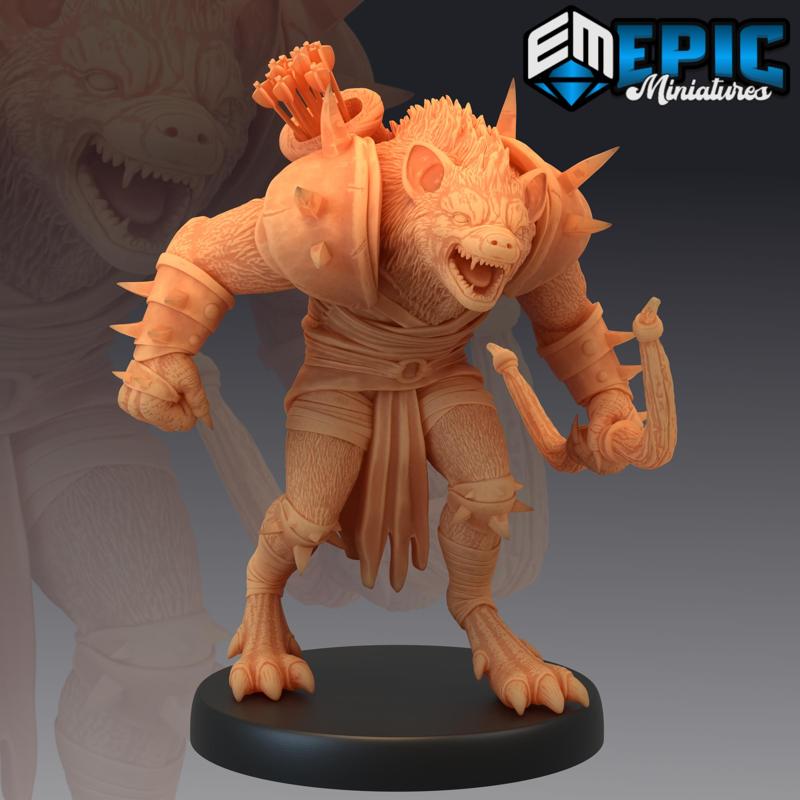 Gnoll Archer / Hyena Hybrid Bow & Arrow / Classic Monster