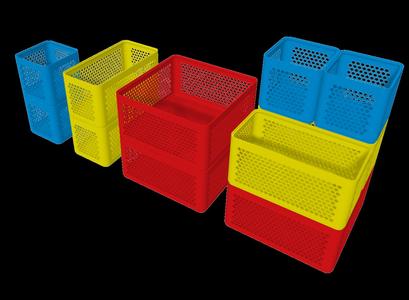 Fully stackable boxes (small, medium & large)