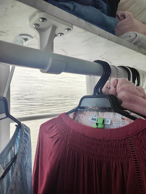 Clothes rack rod support   