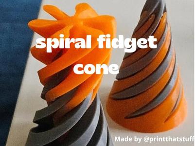 Spiral fidget cone