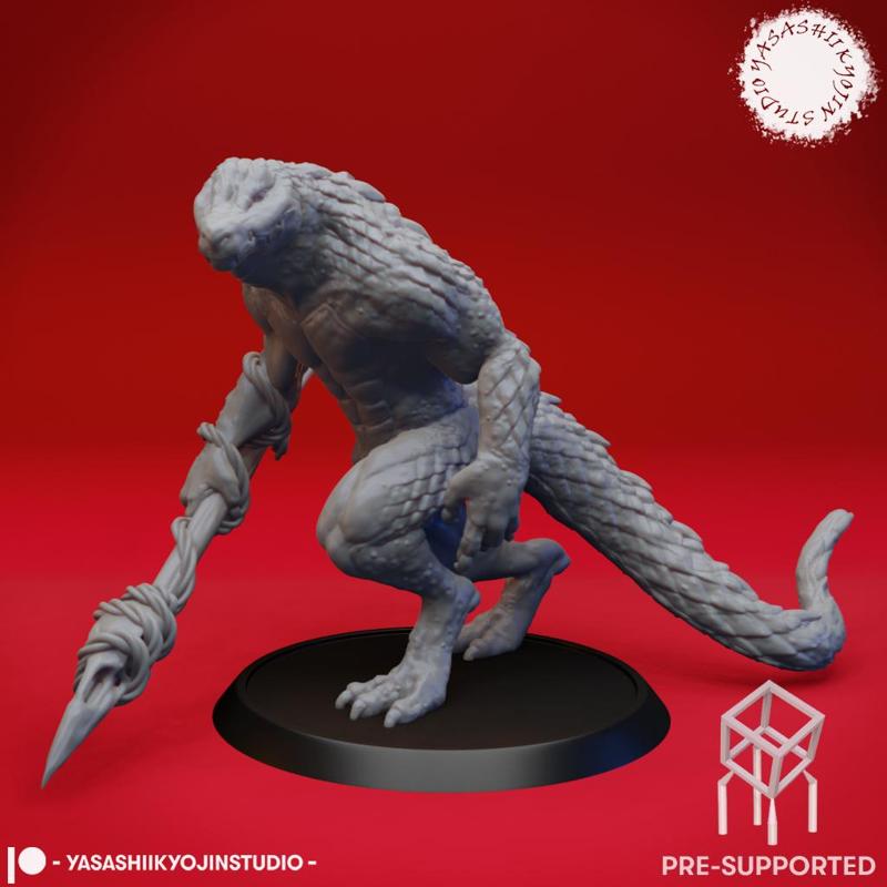 Lizardfolk - Tabletop Miniature (Pre-Supported)