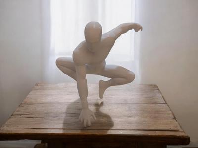 spiderman sculpture