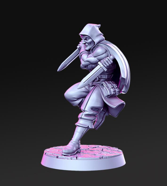 Wiltram - Male assassin - 32mm - DnD
