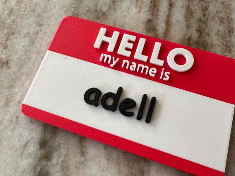 "Hello My Name Is" Name Tag Badge