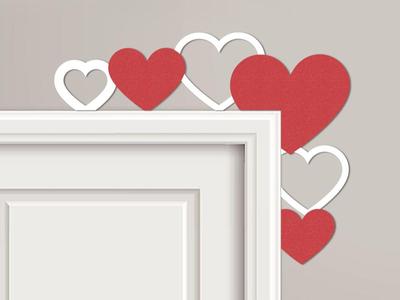 Heart Chain Door Corner Topper