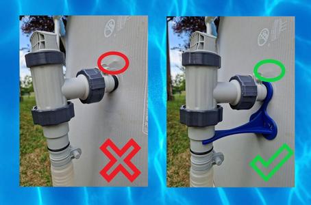 Intex piston shut-off valve holder