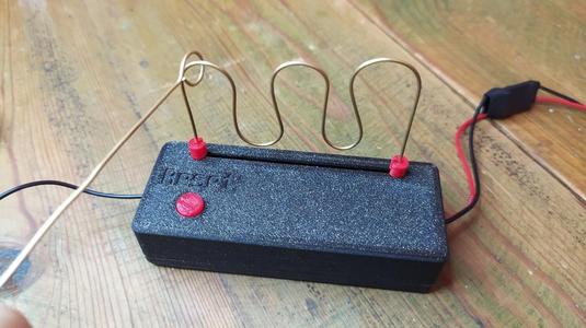 Buzz Wire Game enclosure for Futurekit FK145 soldering kit