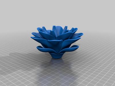 Fleur socle plat
