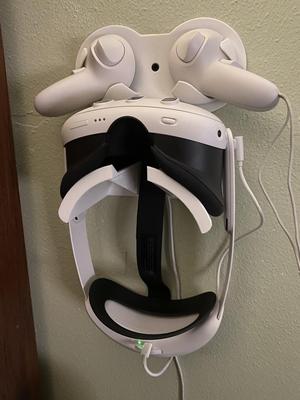 Meta Quest 3 Wall Mount + slot for elite headstrap