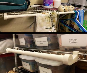 Wire Shelf Rod Brackets for Half Inch PVC Pipe