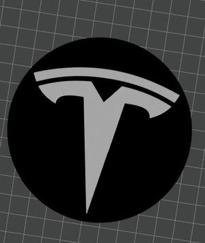 Tesla logo coaster