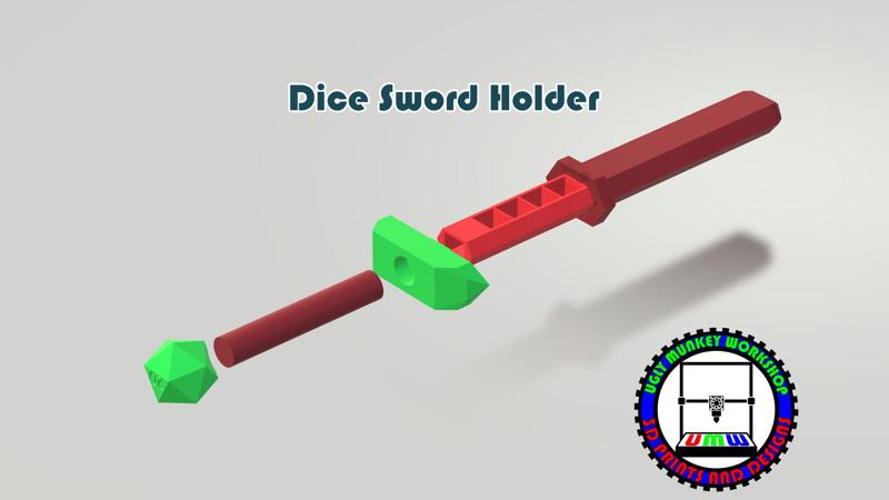 S.W.O.R.D. - Dice Sword Holder - Strategic Weapon Organizer for Rolling Dice - No Supports
