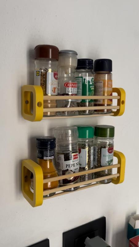 Spice rack supports - Chopsticks upcycling