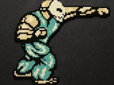 Rick Taylor - Splatterhouse Keychain Pixel Art