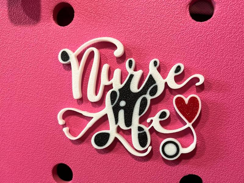 Nurse Life Bogg Bag Charm