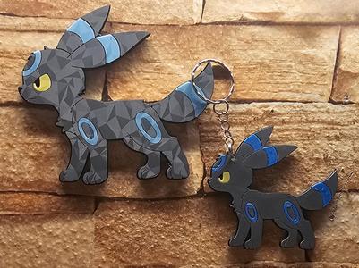 Shiny umbreon key chain / wall picture