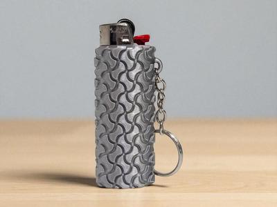 Geometric Abstract Lighter Case Keychain