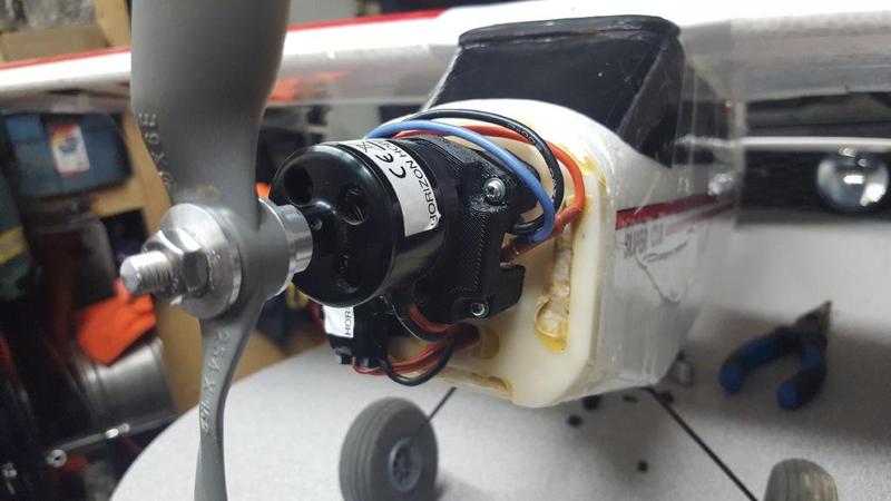 one piece super cub brushless motor mount for pkz4416 motor