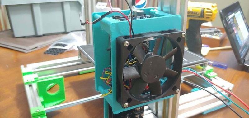 Simple 2020 RAMPS and 80mm Fan Mount