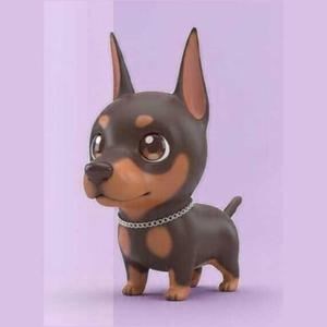 fidelita Doberman dog -migi to dali anime chibi