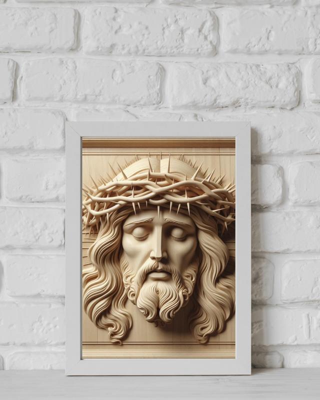 Jesus. Jesus Christ. Christ.  Bas-relief for CNC wood carving. Bas-relief for CNC wood carving. M3