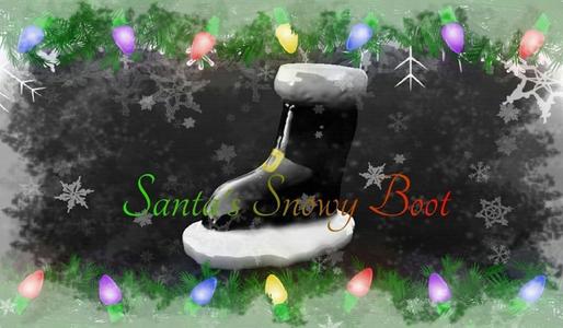 Santa's Snowy Boot Christmas Decoration