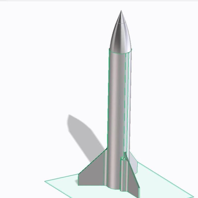 Cool looking flying model rocket