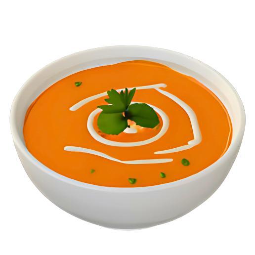 Creamy Tomato Soup in White Bowl