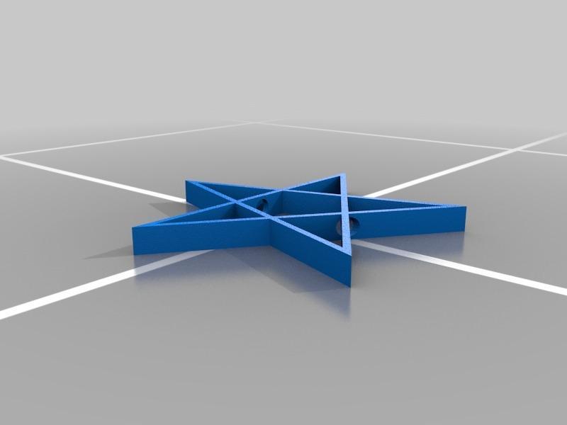 Customizable Pentagram Yule Tree Topper